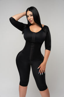 Black — photo 1 · Bodysuit with ¾ Length Sleeves