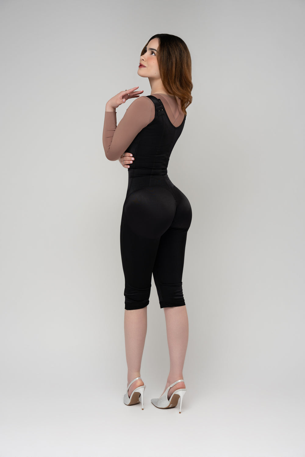 Black — photo 2 · Sleeveless Open Bust Bodysuit