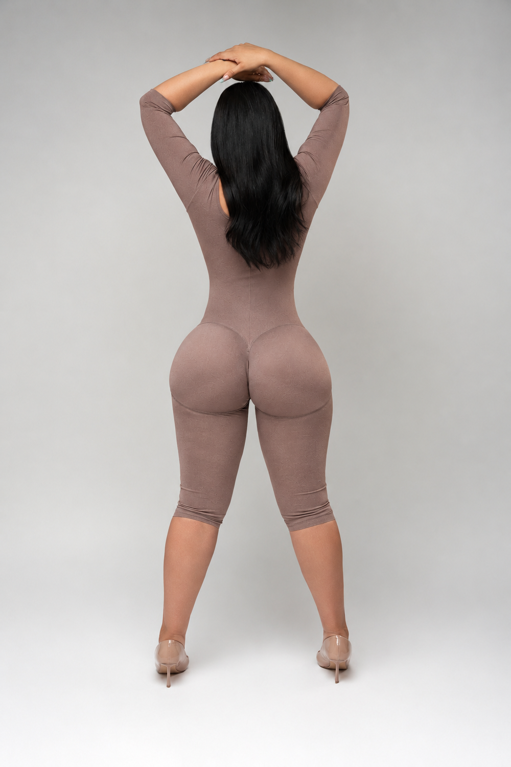 Cocoa — back 2 · Bodysuit with ¾ Length Sleeves