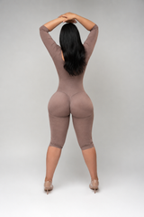 Cocoa — back 2 · Bodysuit with ¾ Length Sleeves