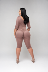 Cocoa — back 1 · Bodysuit with ¾ Length Sleeves