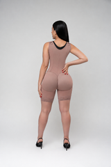 Cocoa — back · Sleeveless Open Bust Bodysuit