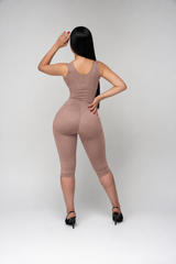 Cocoa — back · Sleeveless Full Bust Coverage Bodysuit
