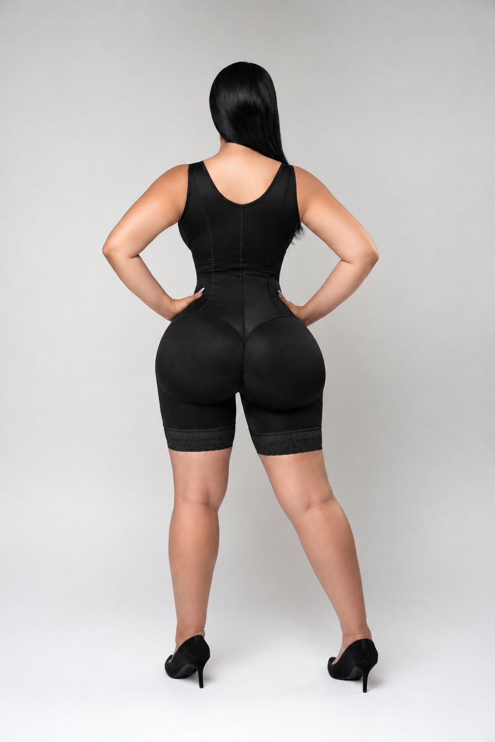 Black — back 1 · Sleeveless Full Bust Coverage Bodysuit
